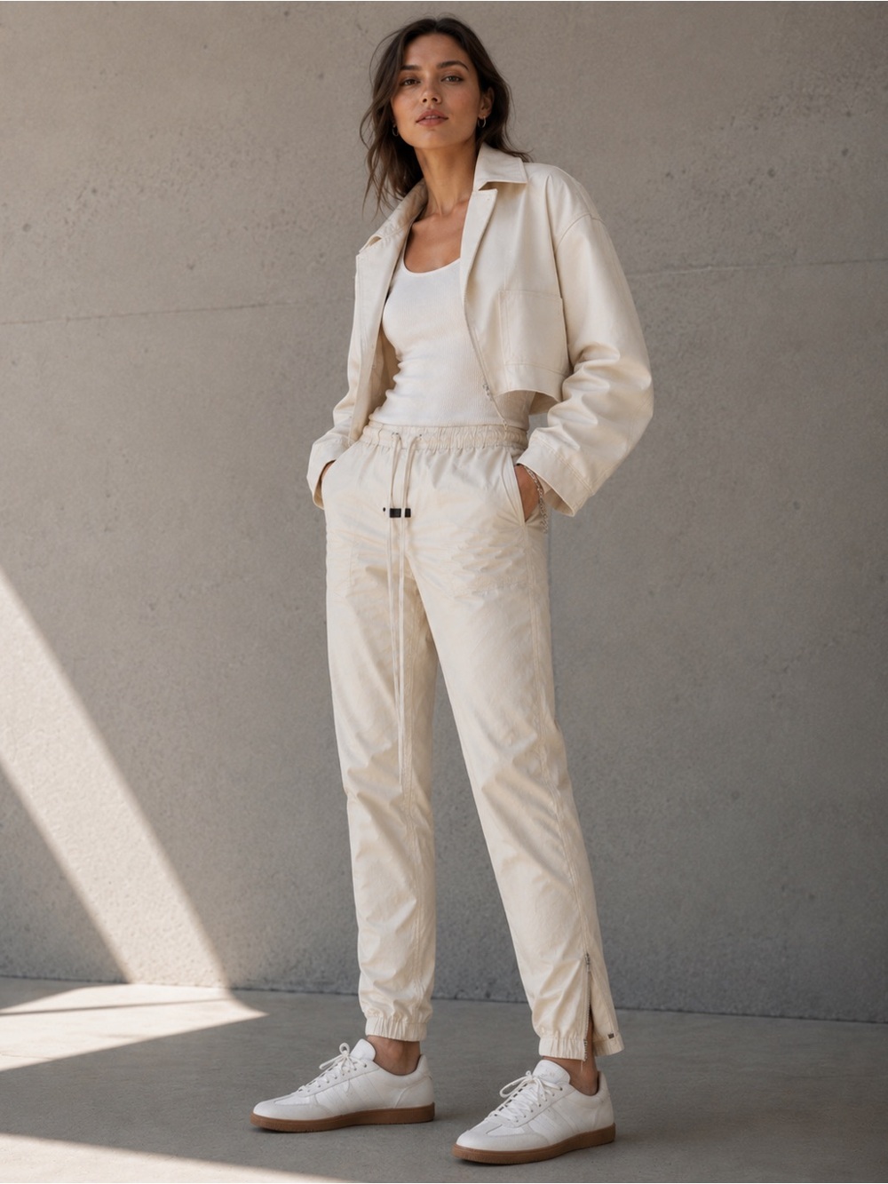 Essentials Fear of God Pants Cream Drawstring Track Joggers